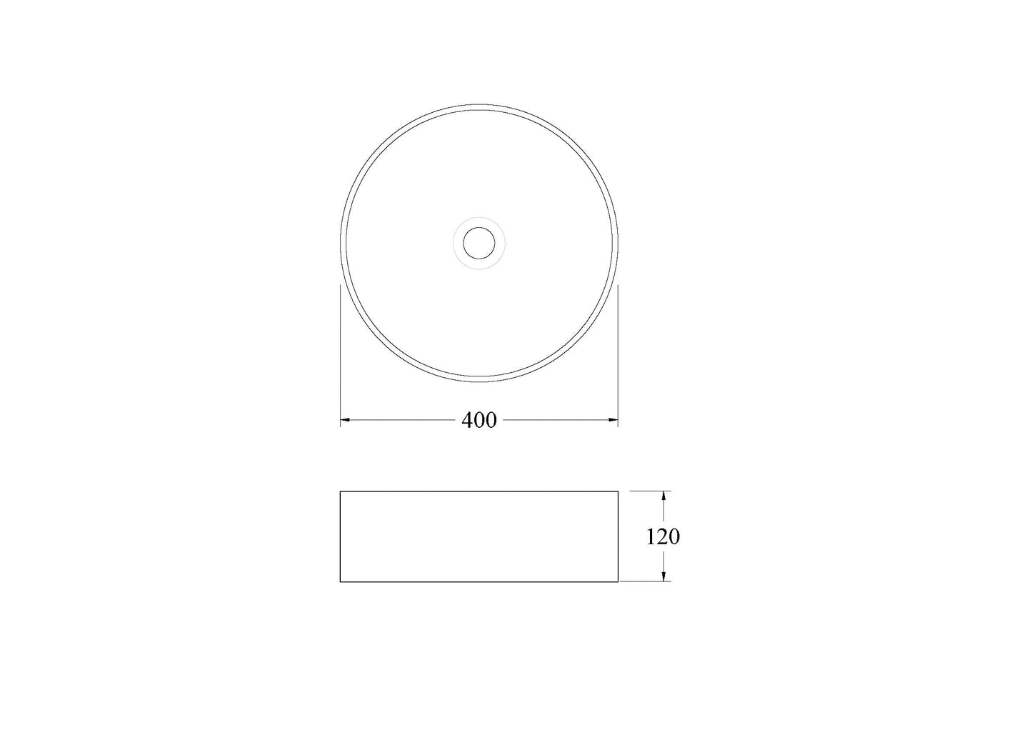 CODE PURE ROUND CERAMIC BASIN 400MM - 5 COLOURS WHOLESALE