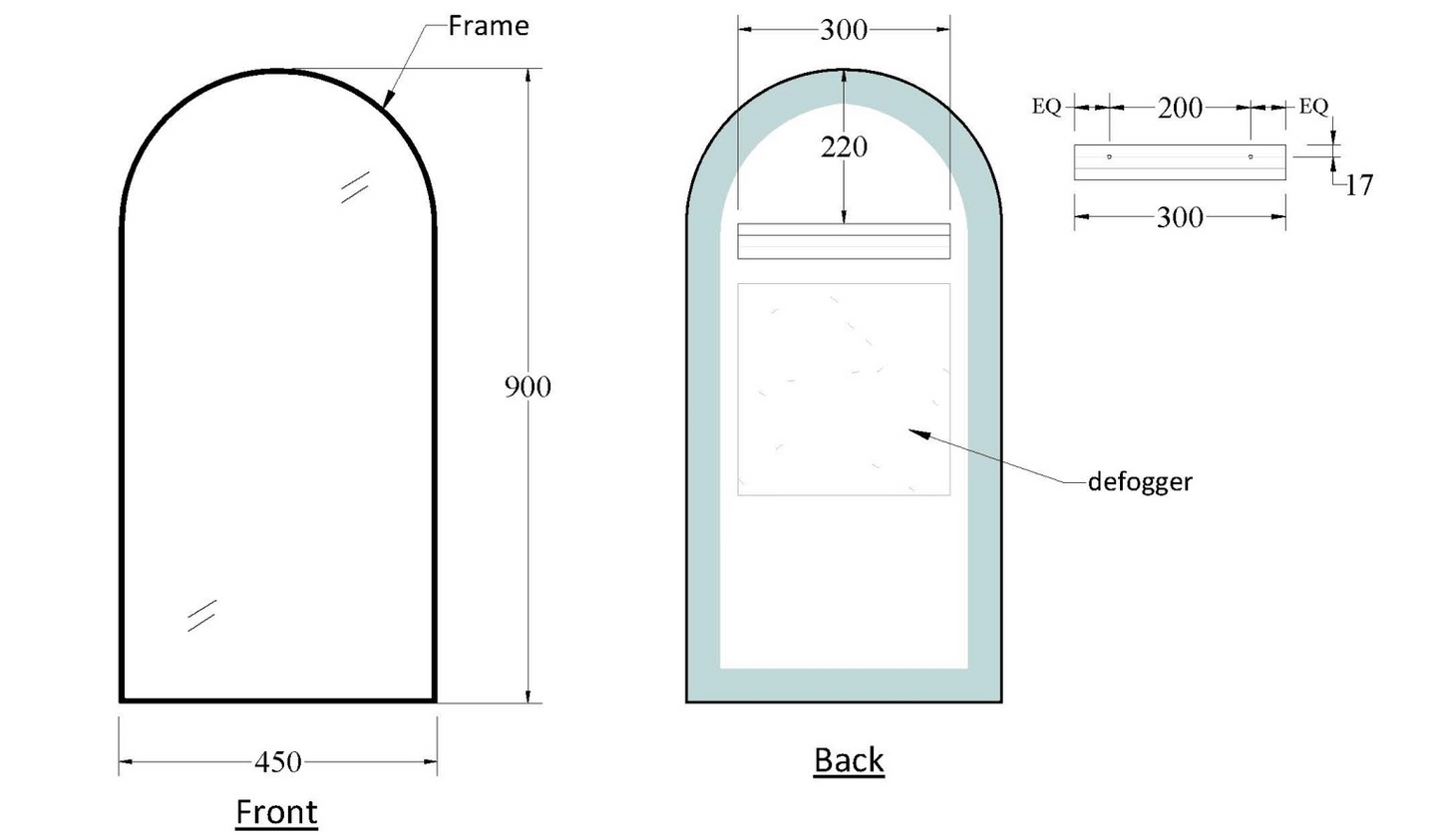 CODE ASPECT 450 ARCH FRAMED MIRROR RANGE WHOLESALE