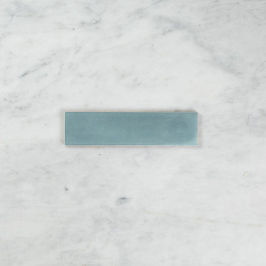BOUTIQUE SUBWAY BABY BLUE GLOSS RIPPLE TILE 75×300