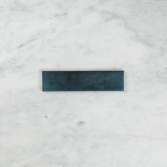 BOUTIQUE SUBWAY NAVY BLUE GLOSS RIPPLE TILE 75×300