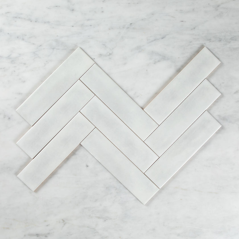 BOUTIQUE SUBWAY WHITE GLOSS RIPPLE TILE 75×300
