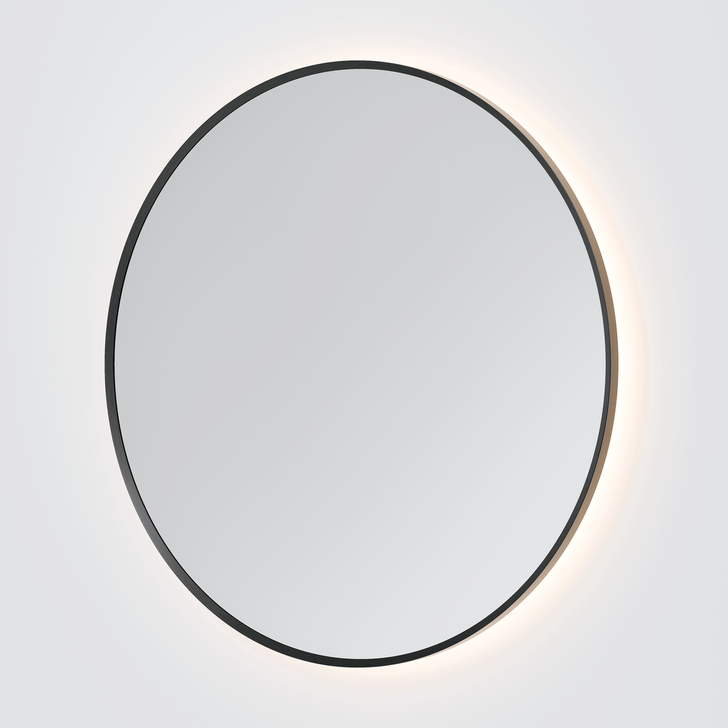 AURA ROUND FRAMED GUNMETAL LED MIRROR RANGE