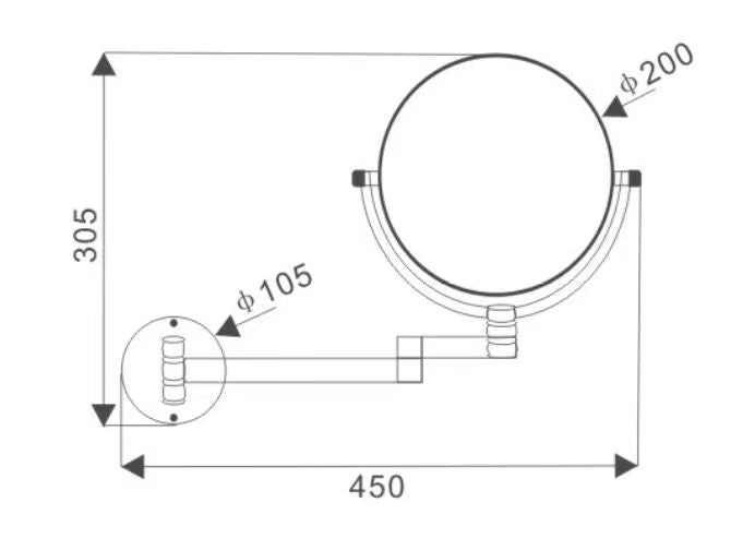 CODE NEO MAKE UP MAGNIFYING MIRROR - 6 COLOURS WHOLESALE
