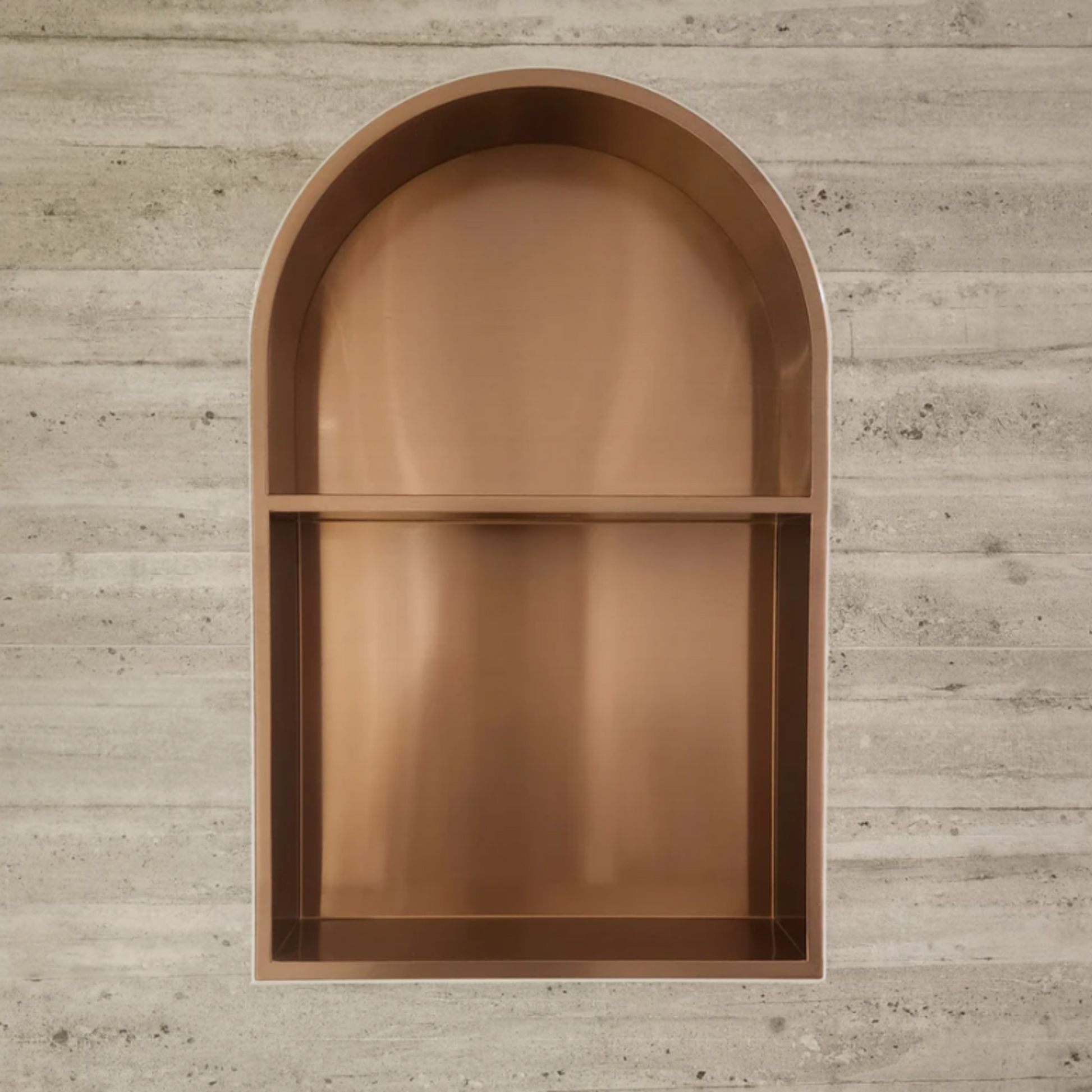 CODE ACACIA ARCH SHOWER NICHE BRUSHED COPPER