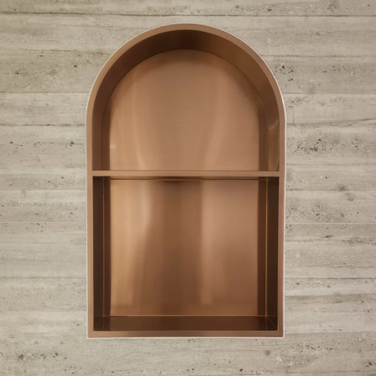 CODE ACACIA ARCH SHOWER NICHE BRUSHED COPPER