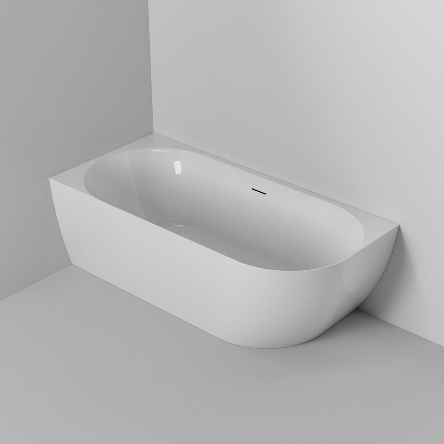 ACRYLIC 1500 CORNER BATH GLOSS WHITE