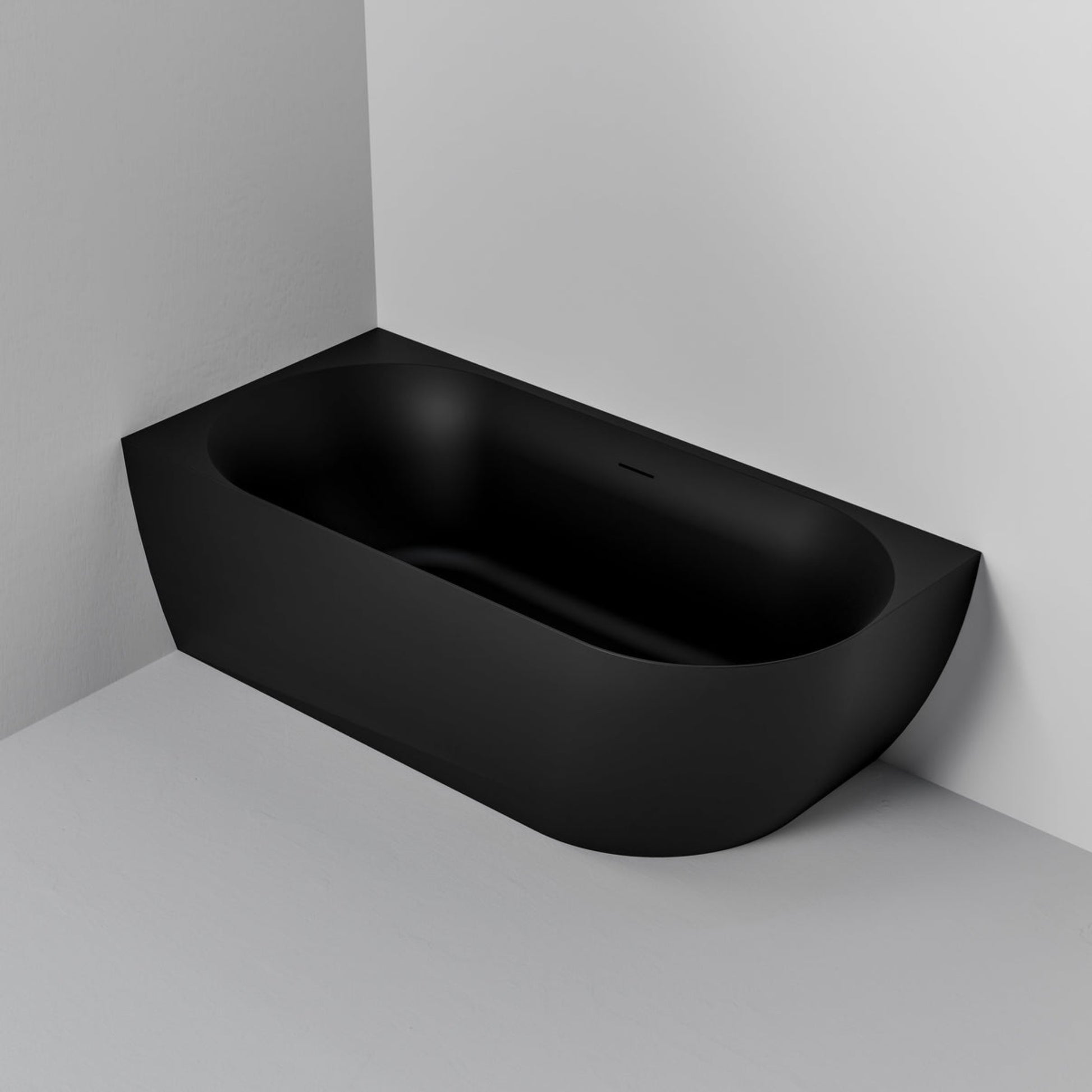 ACRYLIC 1500 CORNER BATH MATTE BLACK