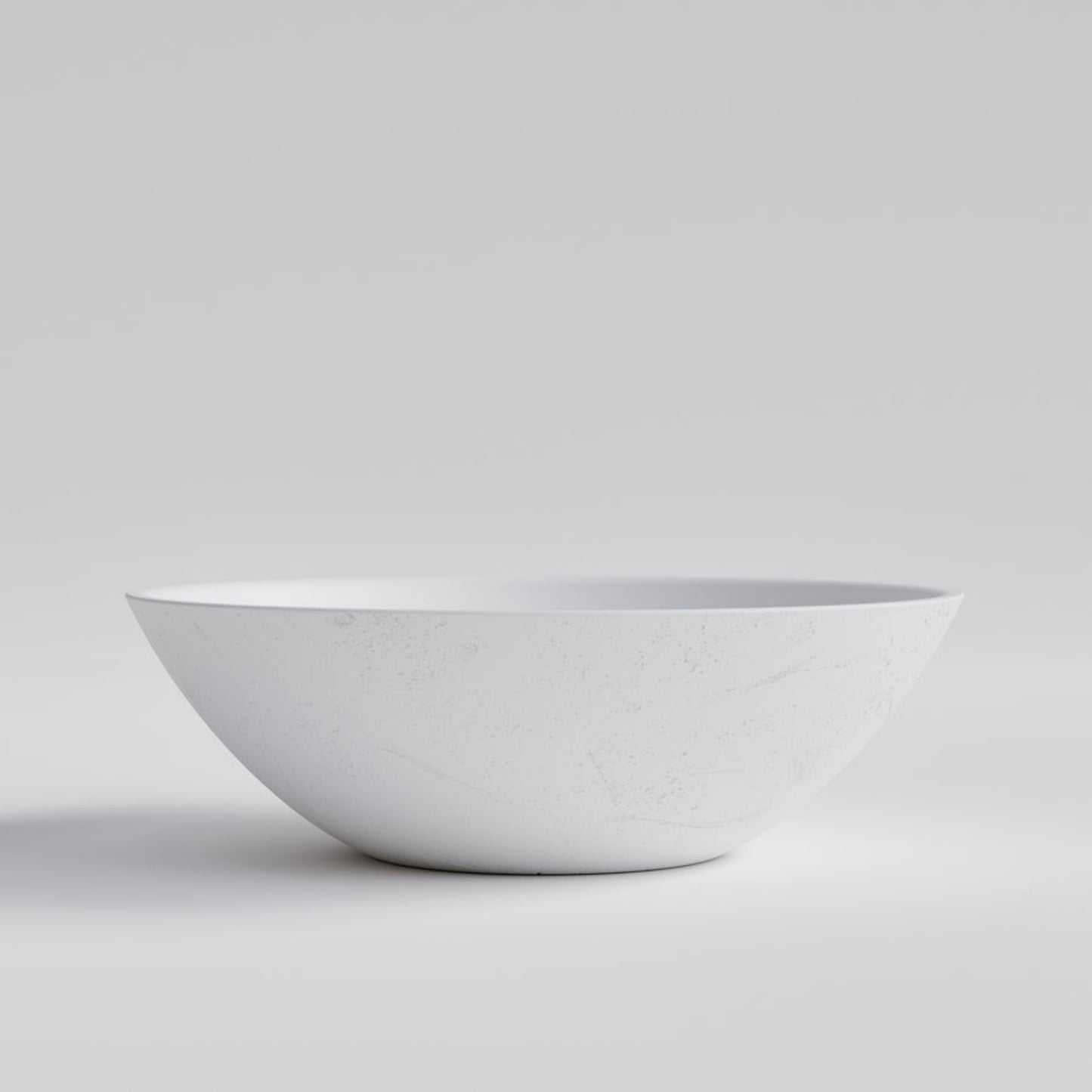 ROUND WHITE CONCRETE BATHROOM BASIN