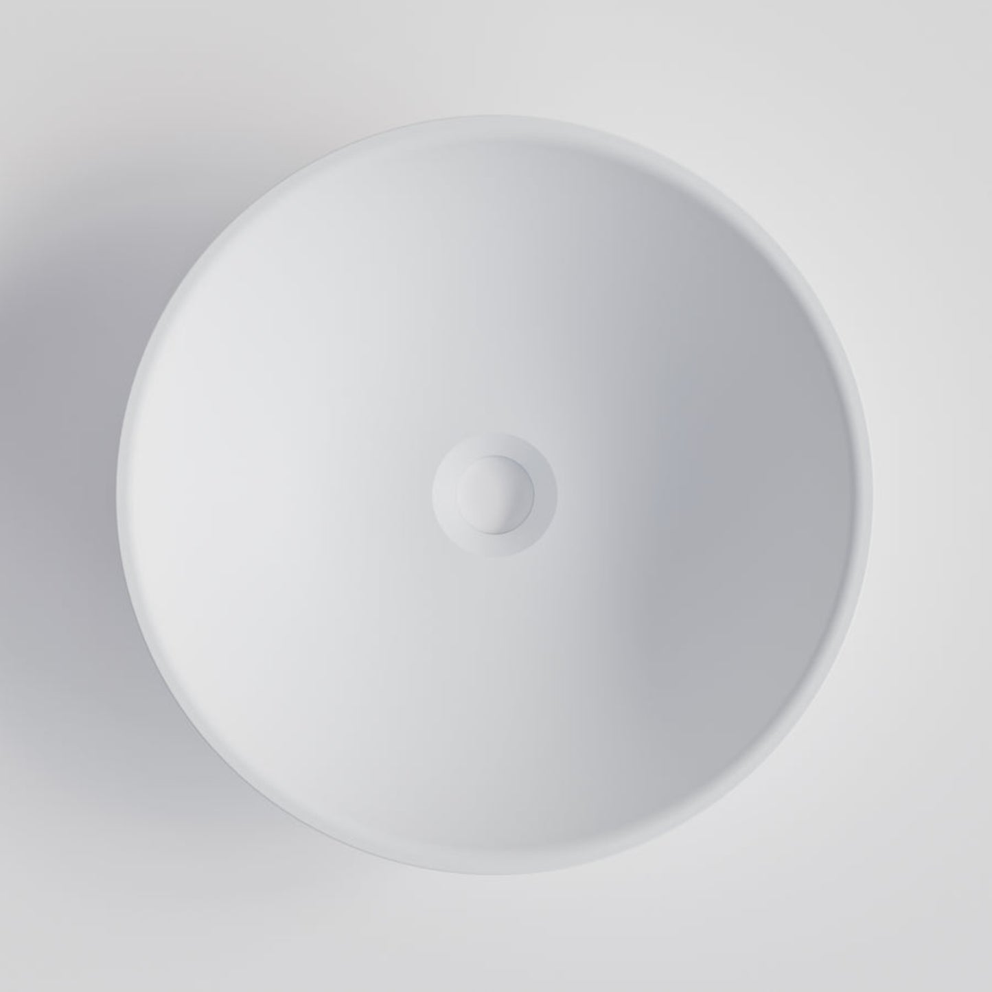 ROUND WHITE CONCRETE BATHROOM BASIN