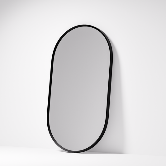 CODE ASPECT OVAL 500 FRAMED MIRROR BLACK