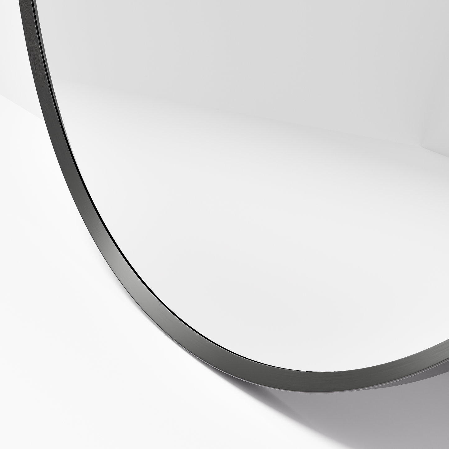 CODE ASPECT ROUND 900 FRAMED MIRROR GUNMETAL