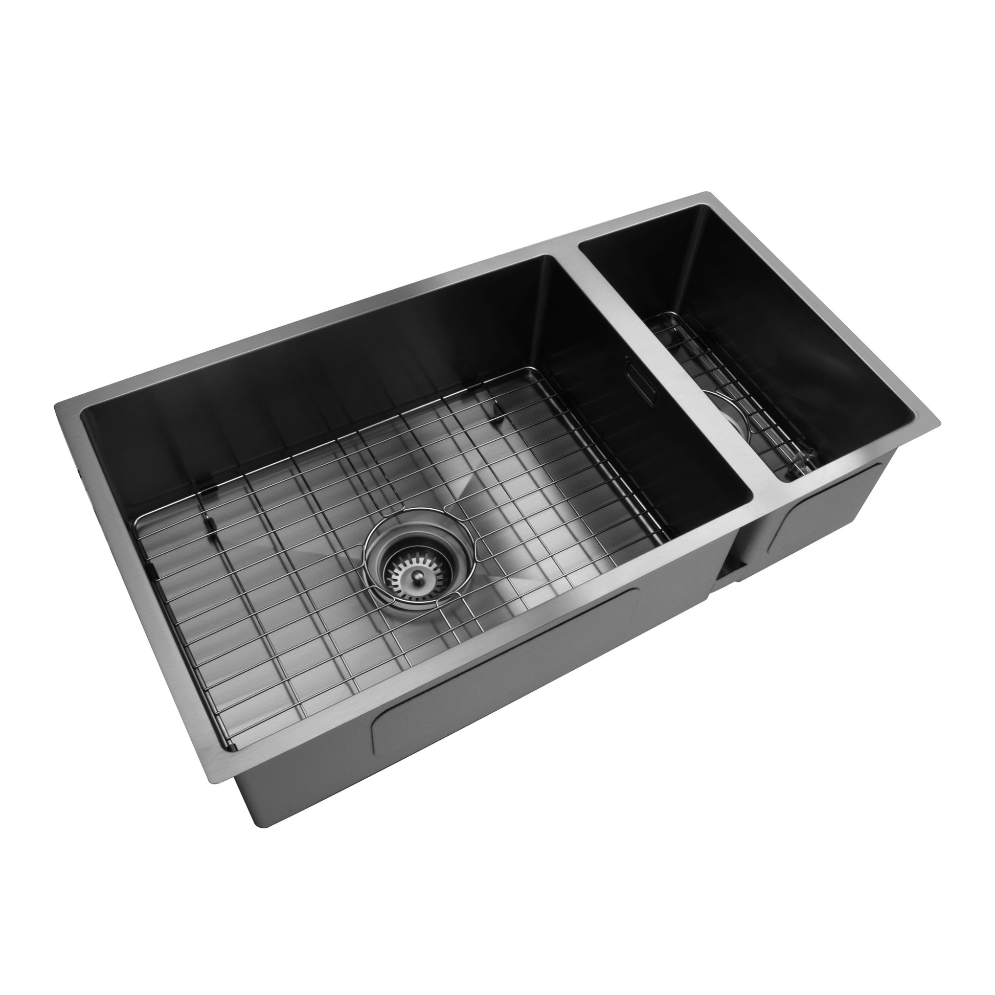 DOUBLE BOWL STAINLESS STEEL KITCHEN OR LAUNDRY SINK GUNMETAL