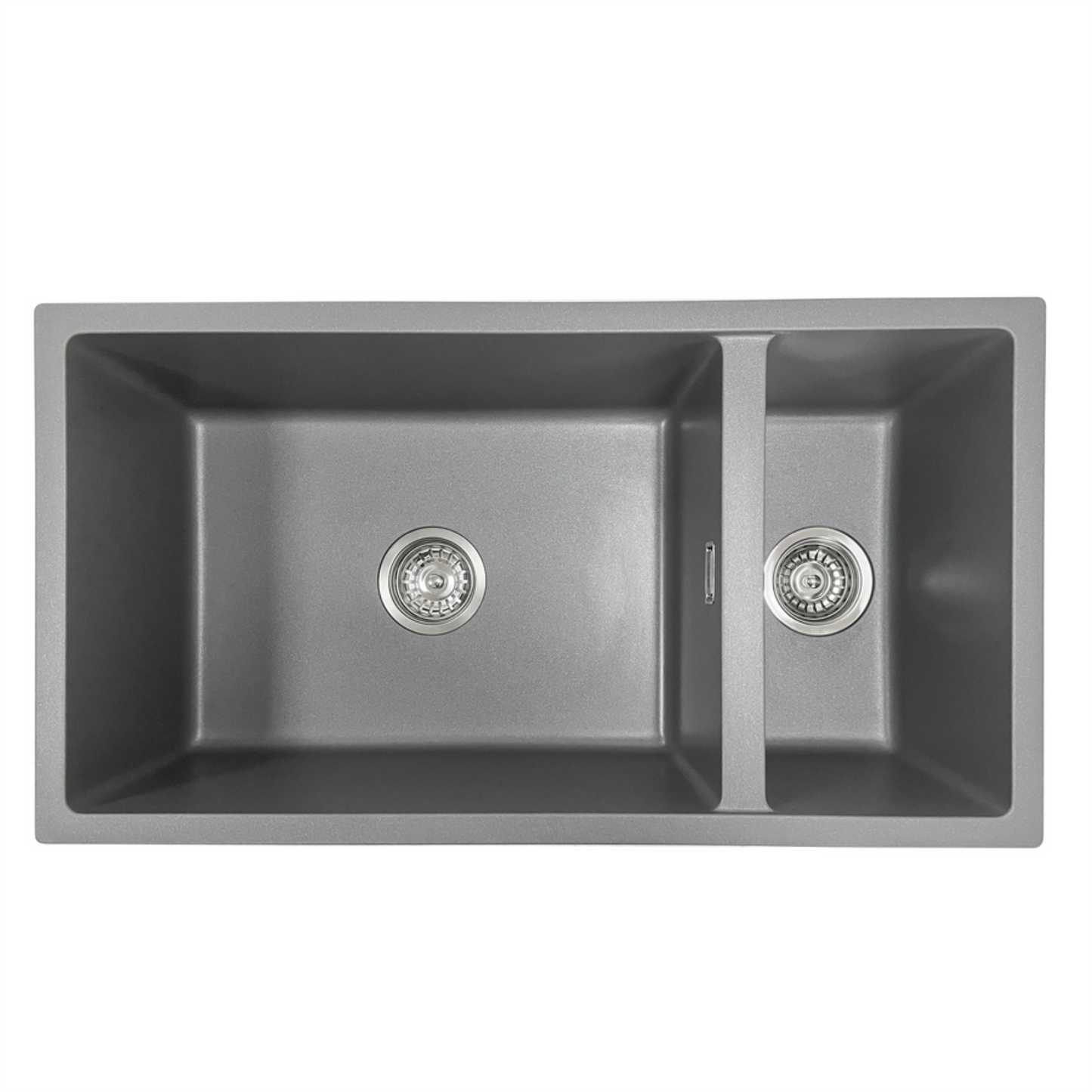 DOUBLE BOWL CHARCOAL GRANITE KITCHEN OR LAUNDRY SINK