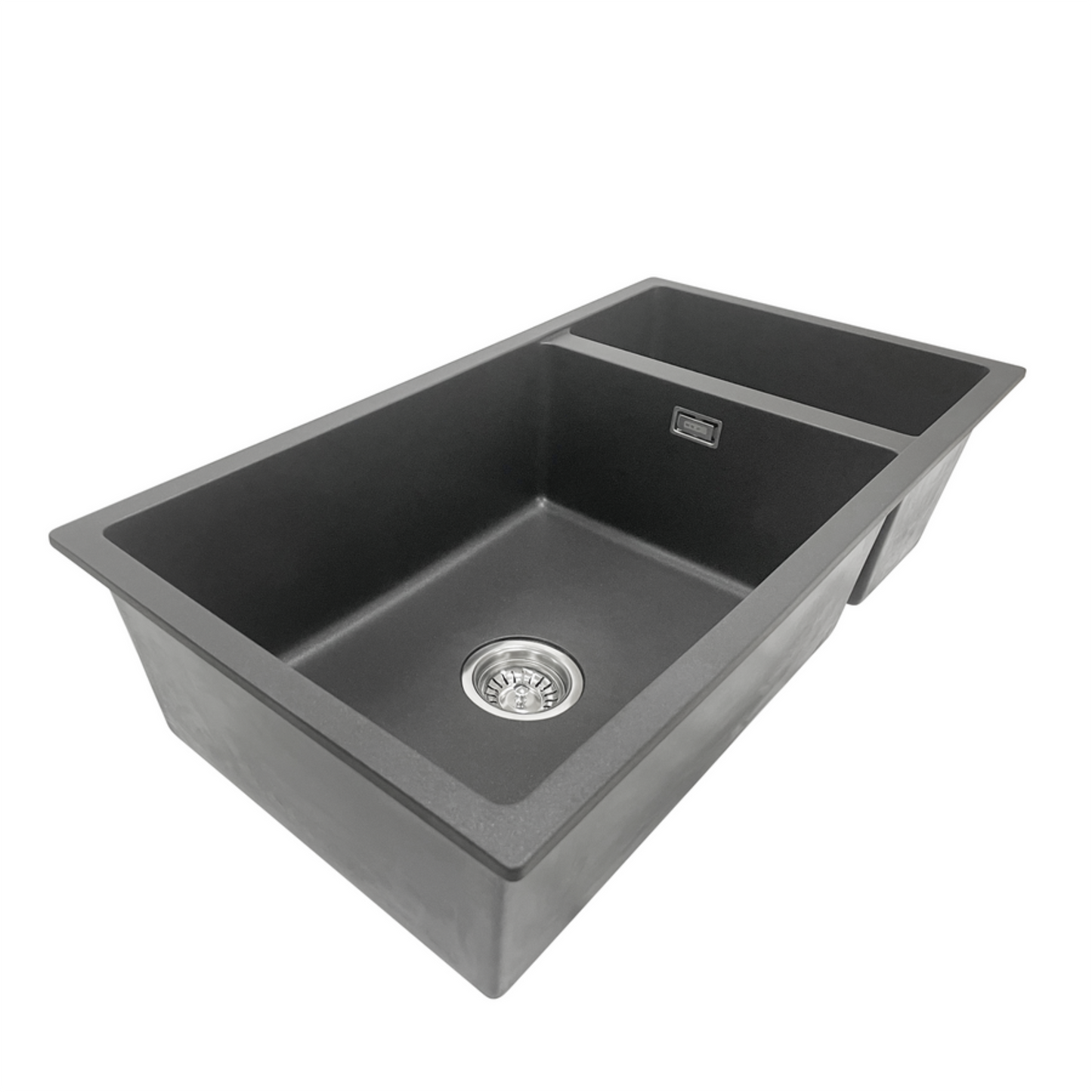 DOUBLE BOWL CHARCOAL GRANITE KITCHEN OR LAUNDRY SINK