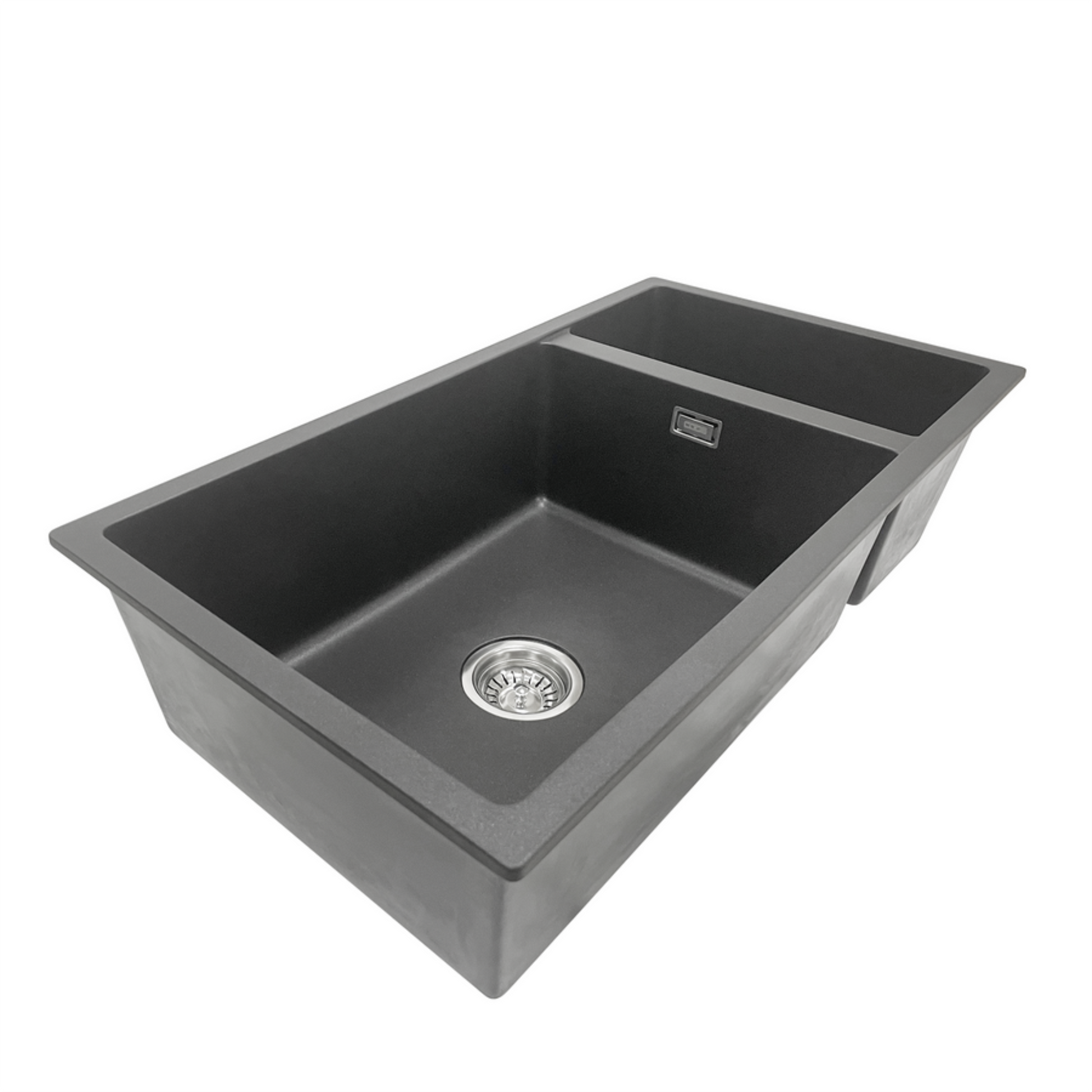 DOUBLE BOWL CHARCOAL GRANITE KITCHEN OR LAUNDRY SINK