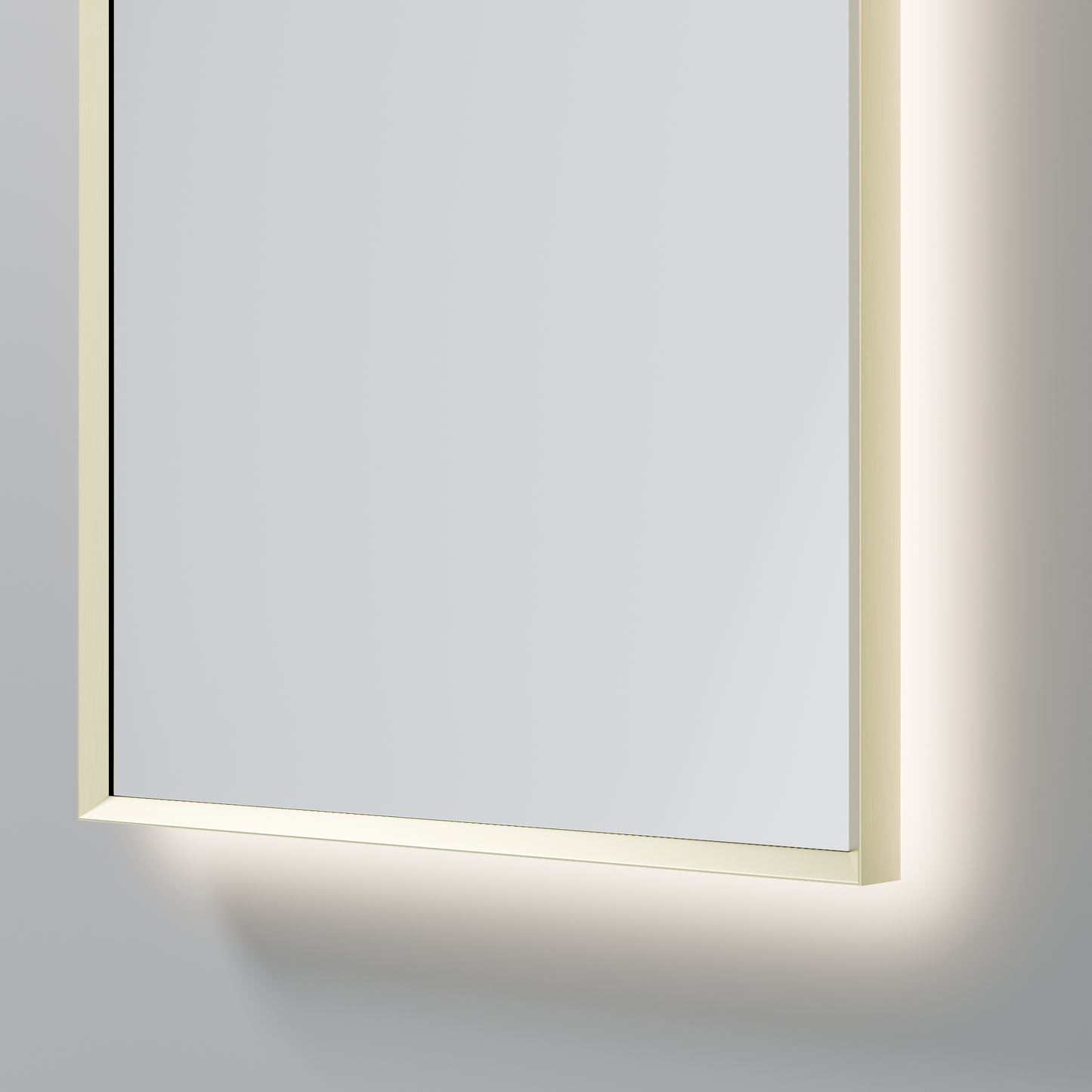 CODE AURA ARCH 450 FRAMED LED MIRROR BRUSHED BRASS