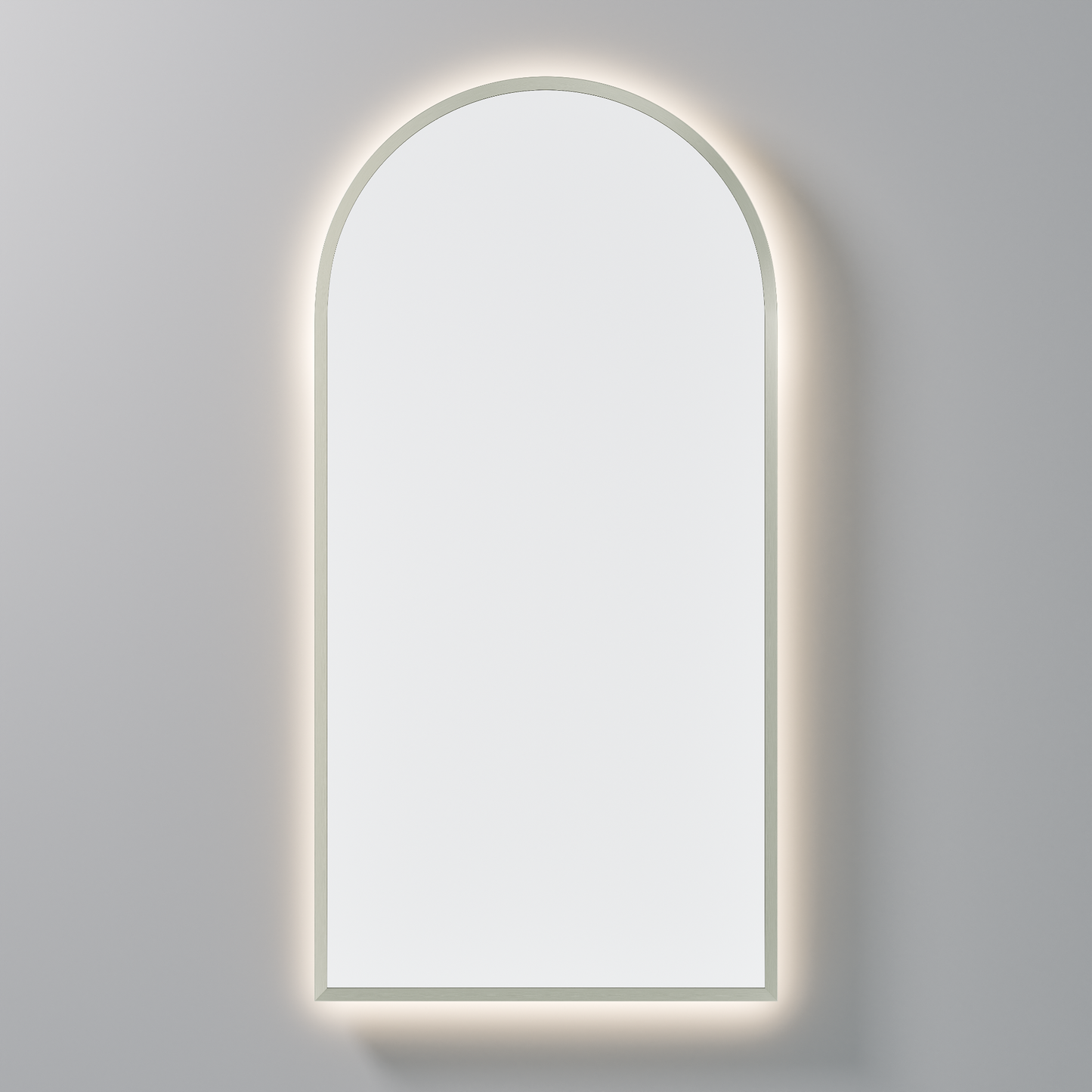 CODE AURA ARCH 450 FRAMED LED MIRROR BRUSHED NICKEL
