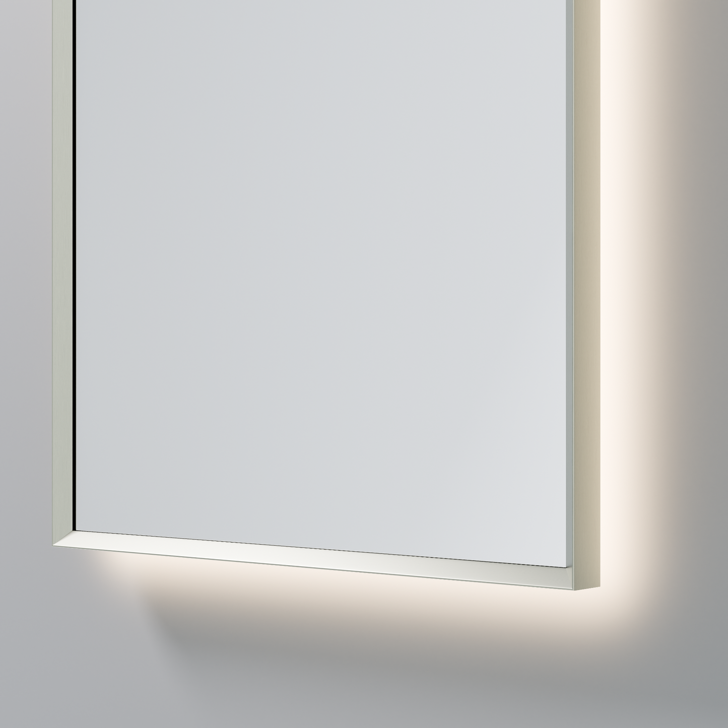 CODE AURA ARCH 450 FRAMED LED MIRROR BRUSHED NICKEL