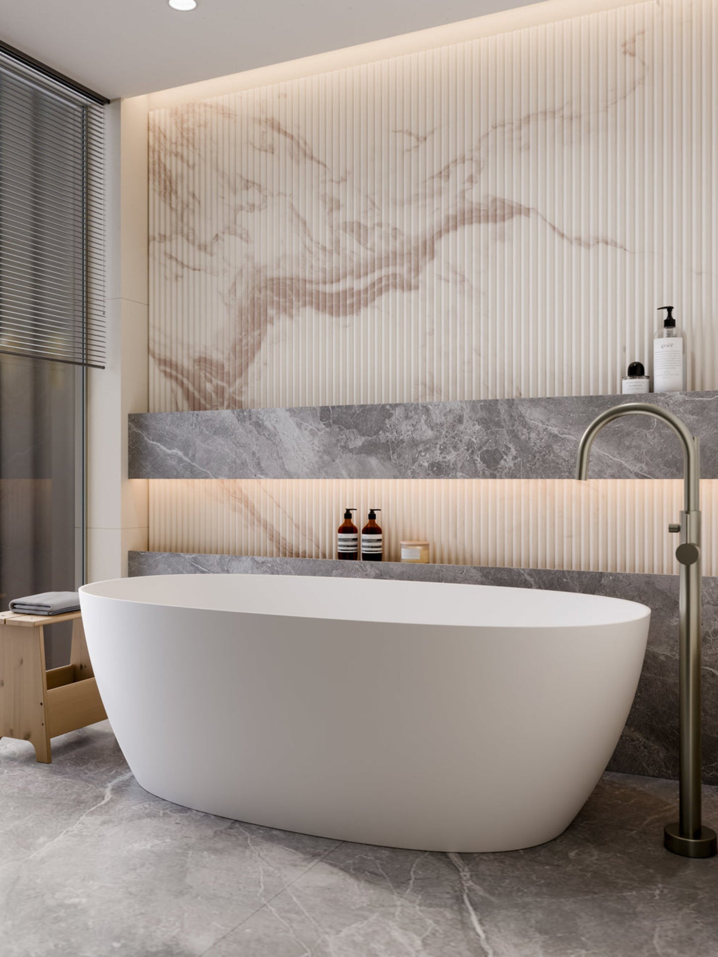 ACRYLIC FREESTANDING BATH WHITE