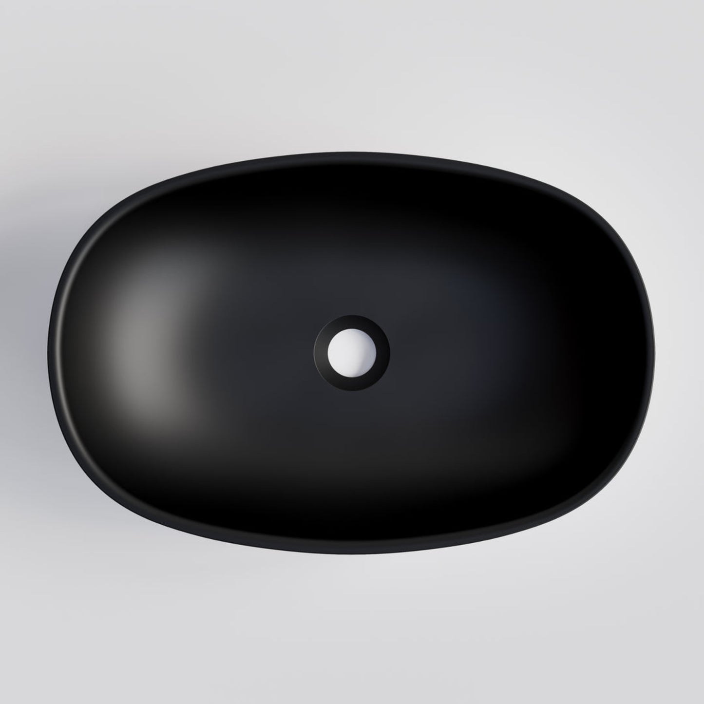 OVAL BLACK CONCRETE BATHROOM BASIN