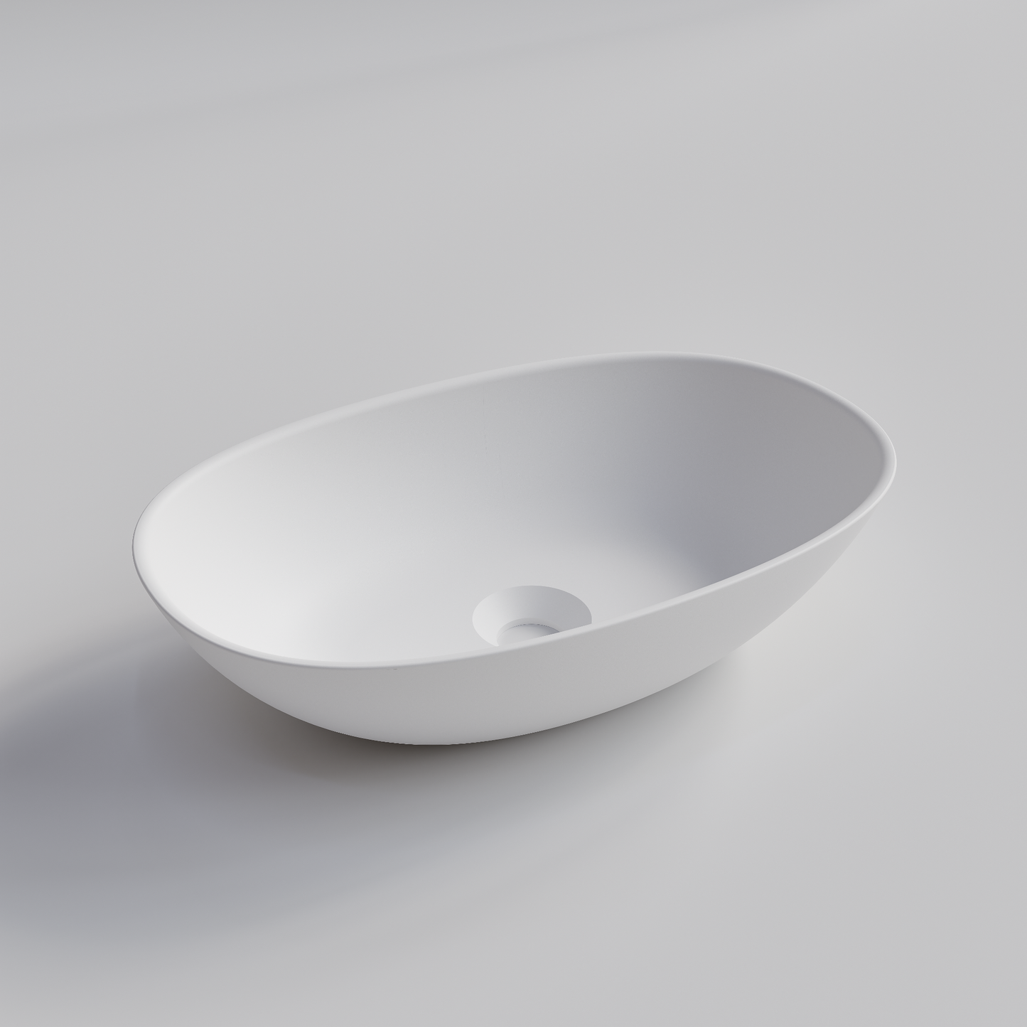 OVAL MATTE WHITE MINI VILLASTONE BATHROOM BASIN