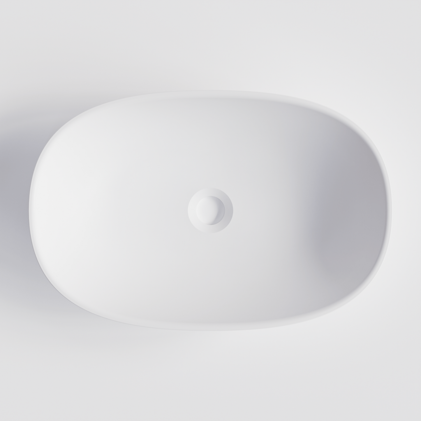 OVAL MATTE WHITE VILLASTONE BATHROOM BASIN