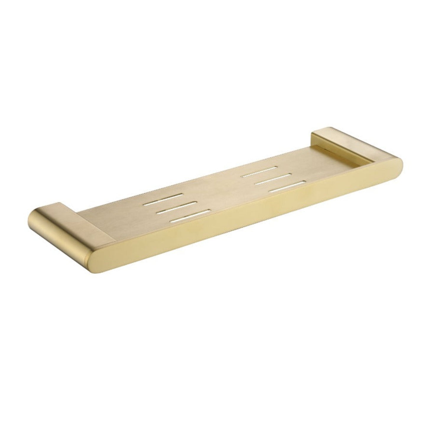 CODE FLOW 400 METAL SHOWER SHELF BRUSHED BRASS