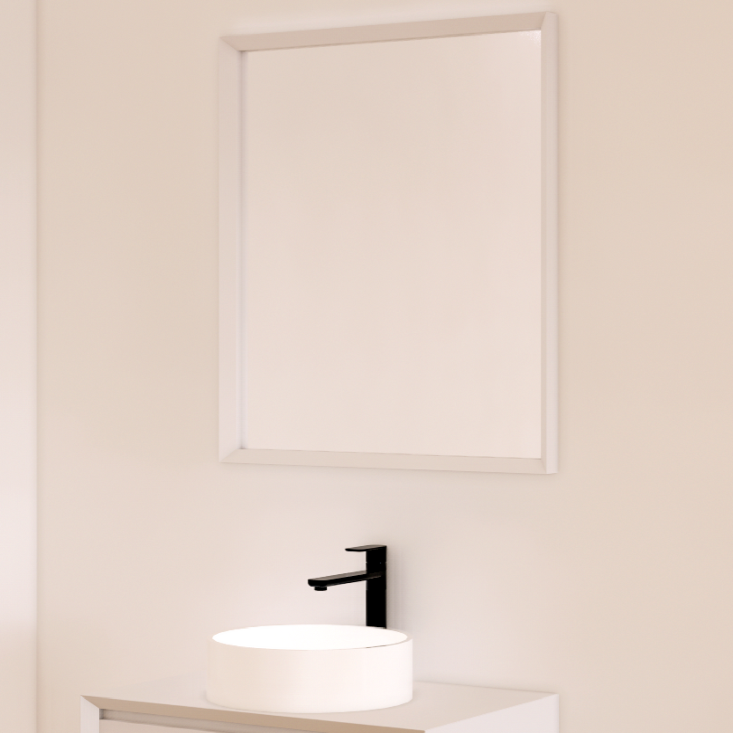 CODE FORM 890 FRAMED MIRROR WHITE