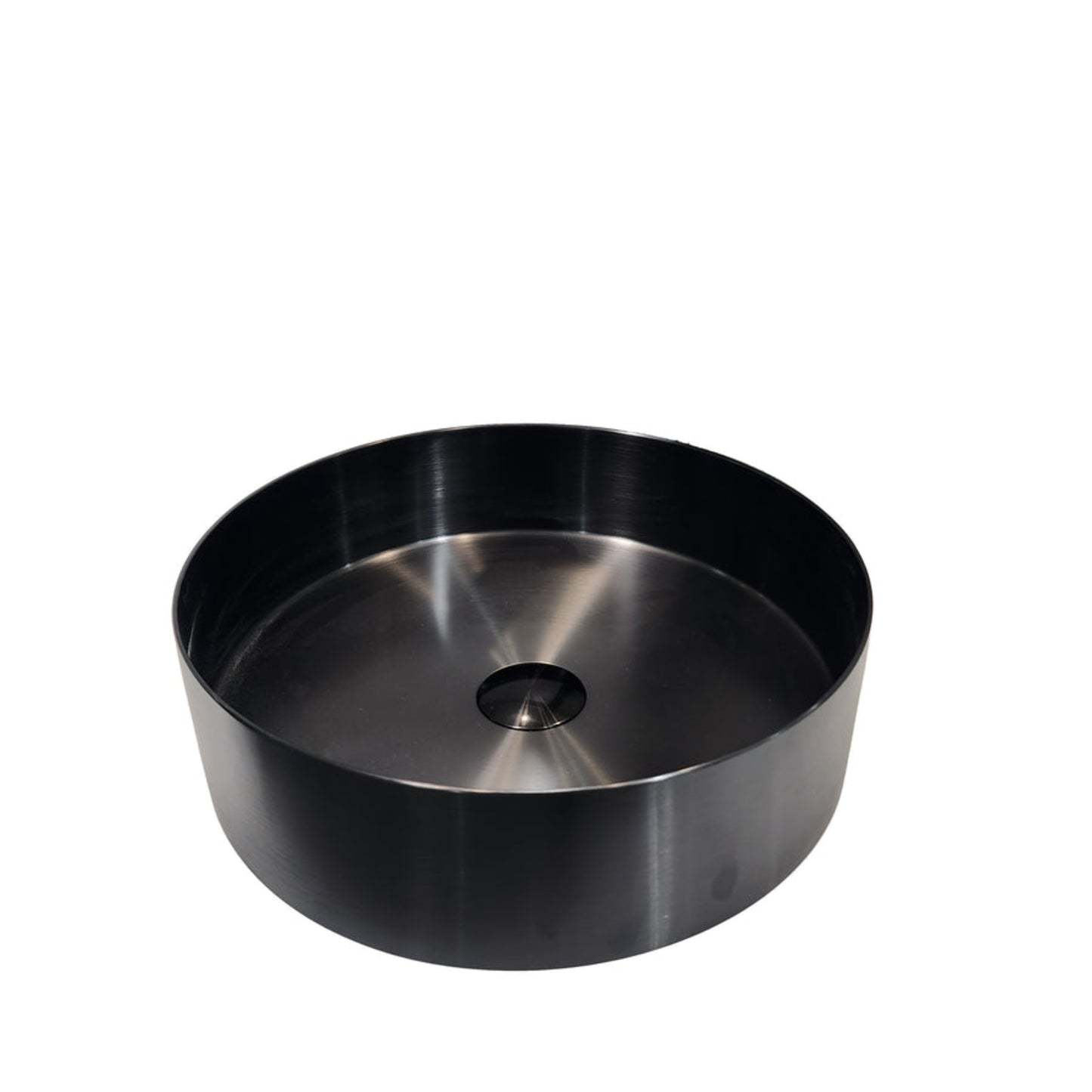 ROUND MATTE BLACK STAINLESS STEEL BATHROOM BASIN