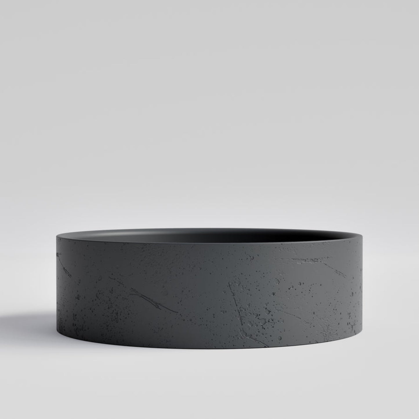 ROUND DARK GREY CONCRTE BATHROOM BASIN