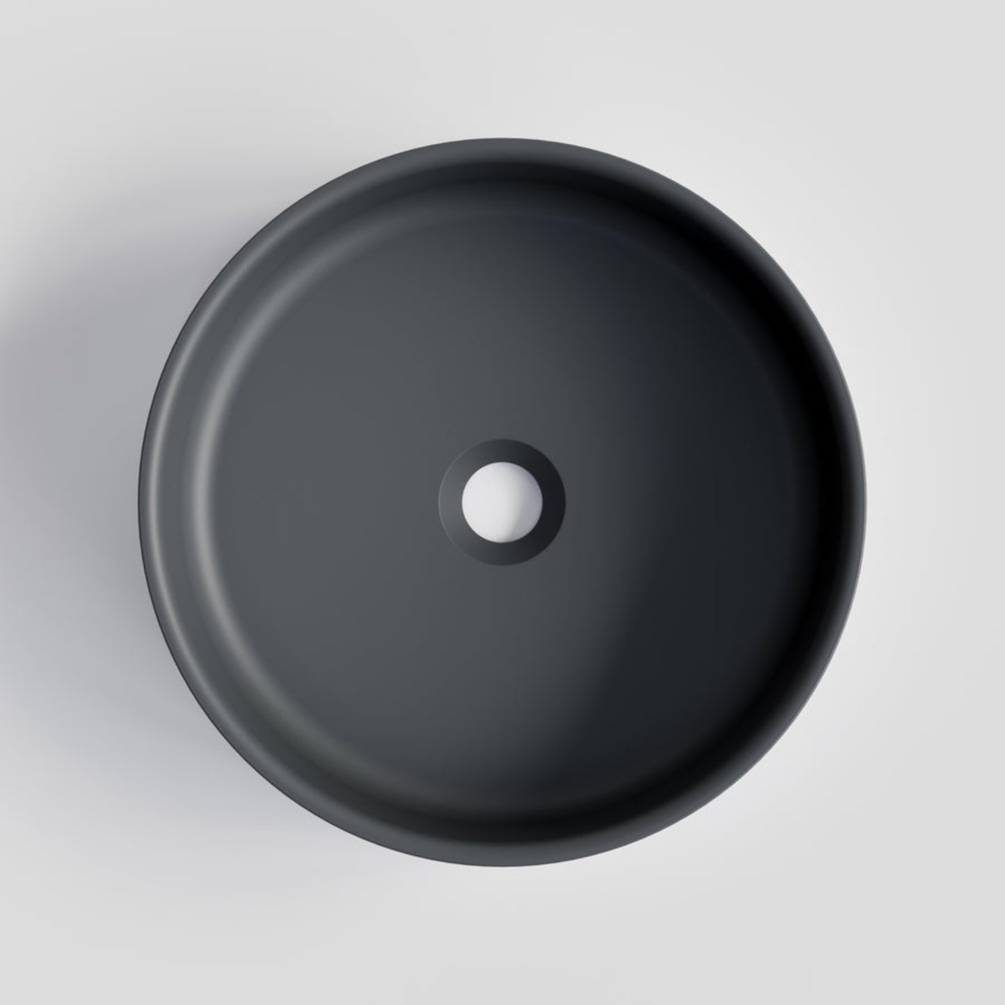 ROUND DARK GREY CONCRETE BATHROOM BASIN