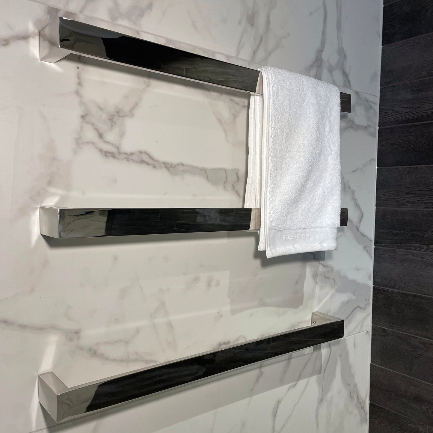 SINGLE BAR HEATED TOWEL RAIL 620 CHROME