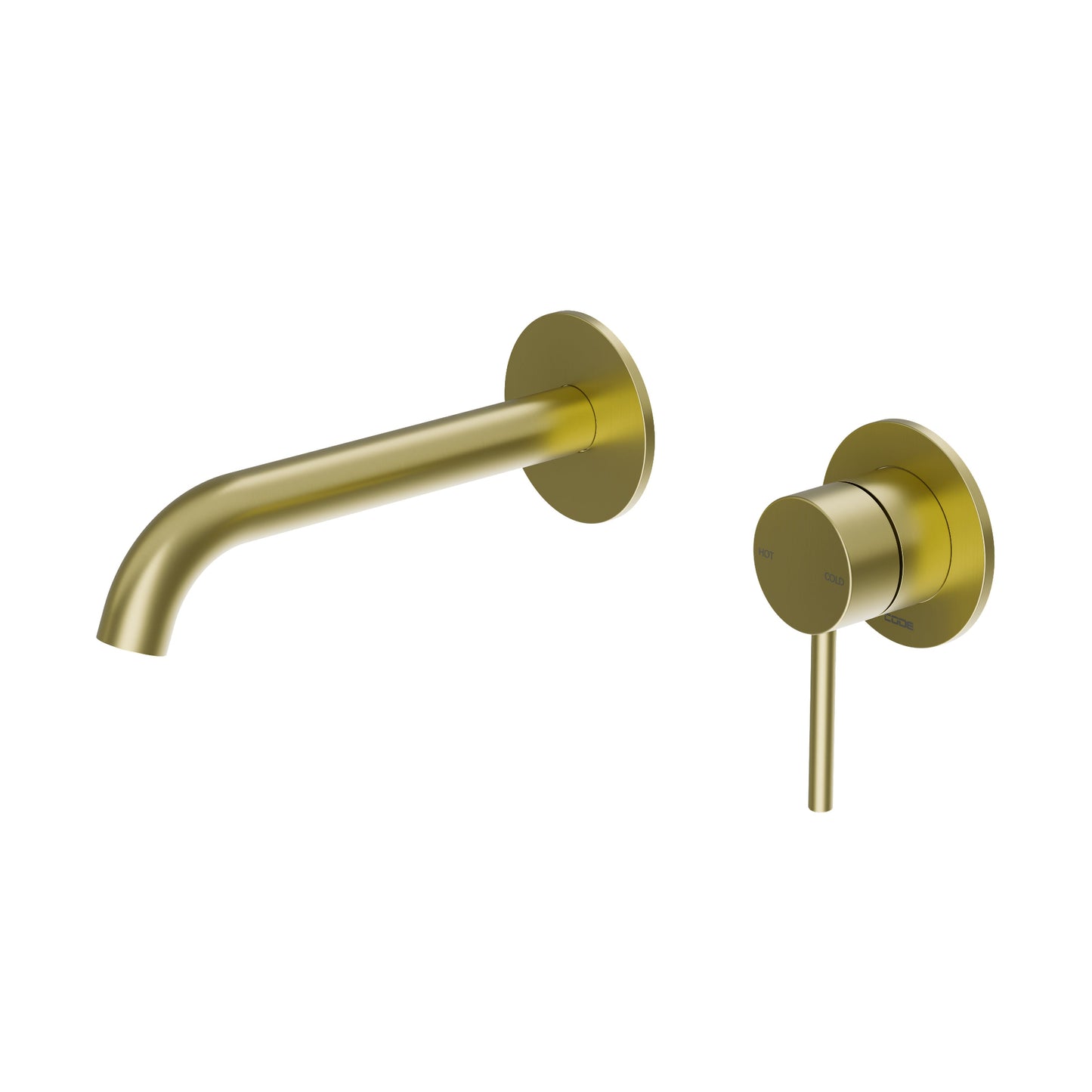 CODE NATURE WALL BASIN MIXER BRUSHED BRASS