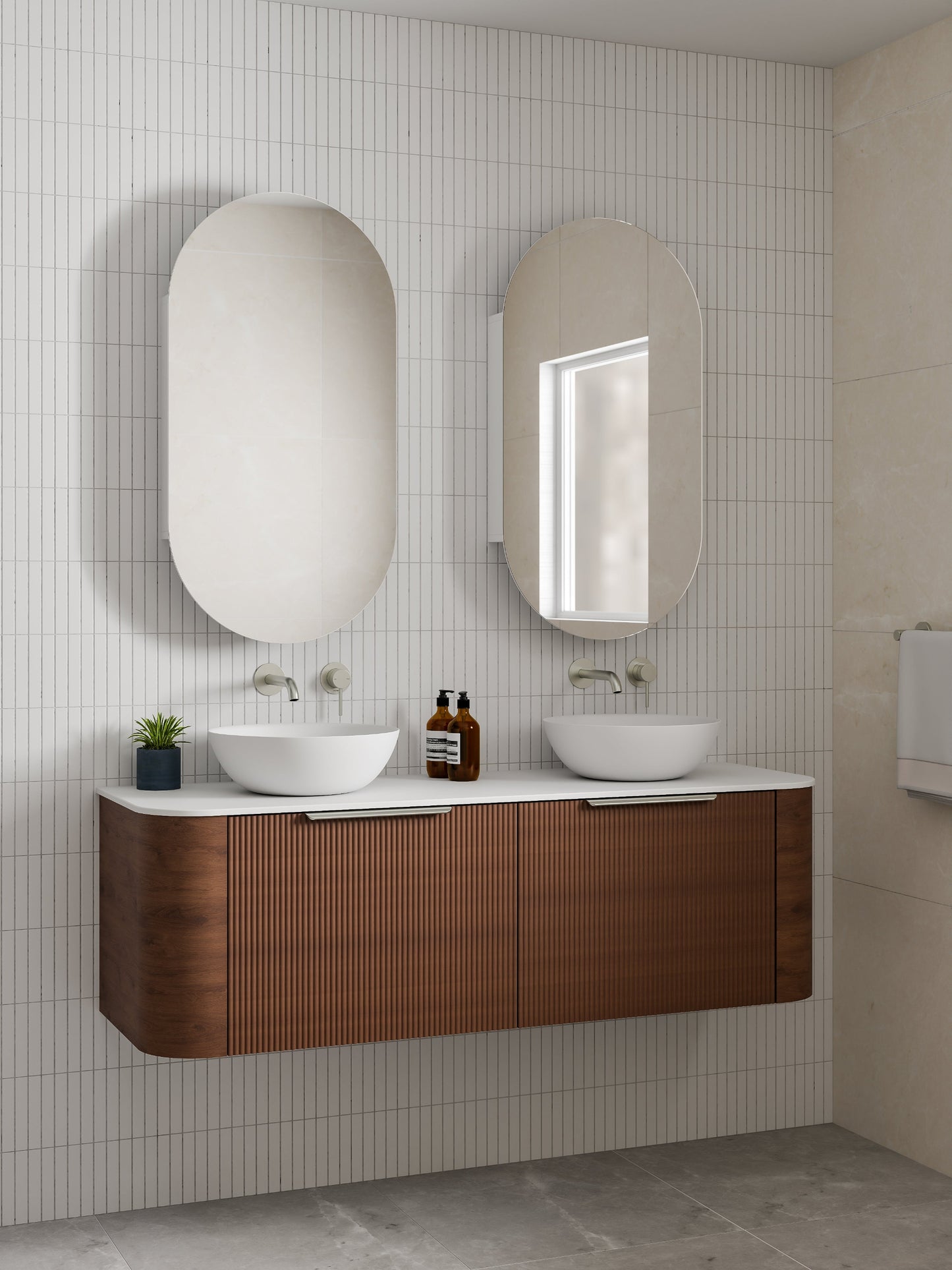 CODE NATURE WALL BASIN MIXER BRUSHED NICKEL
