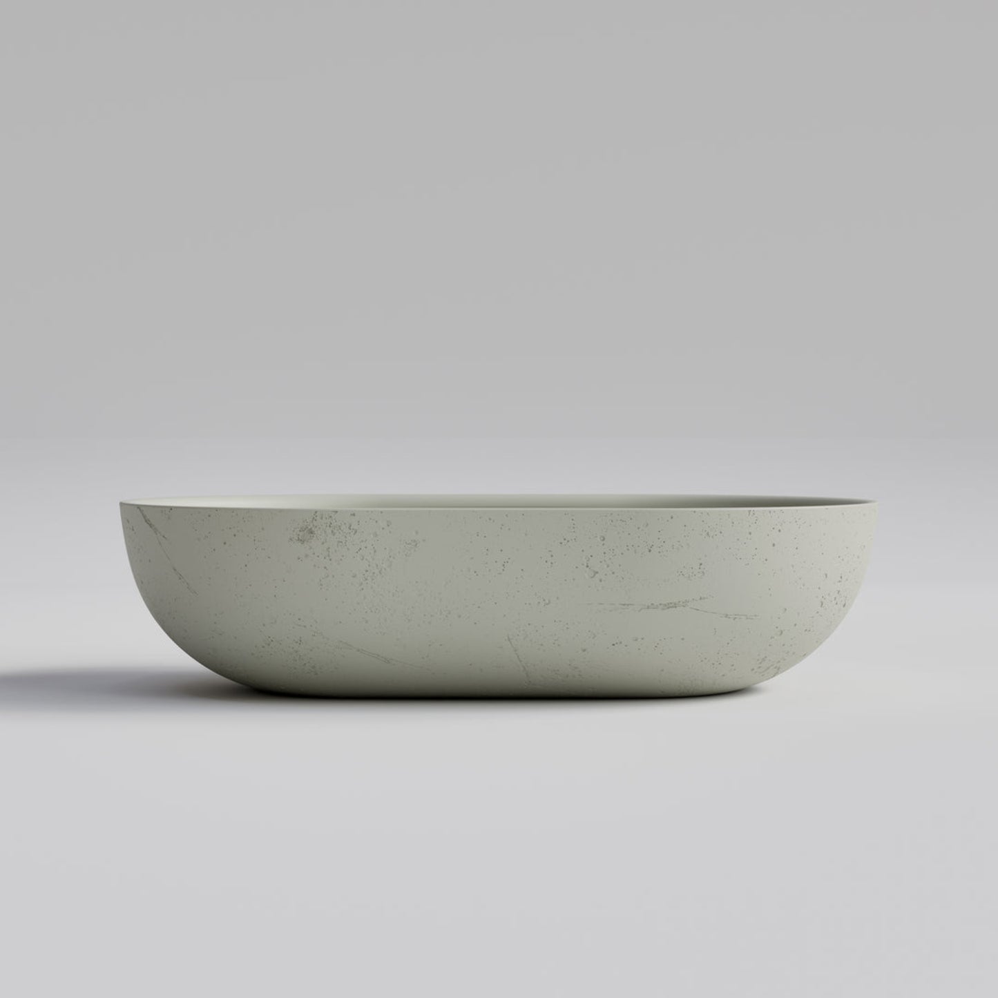 OVAL LIGHT GREY CONCRETE BATHROOM BASIN