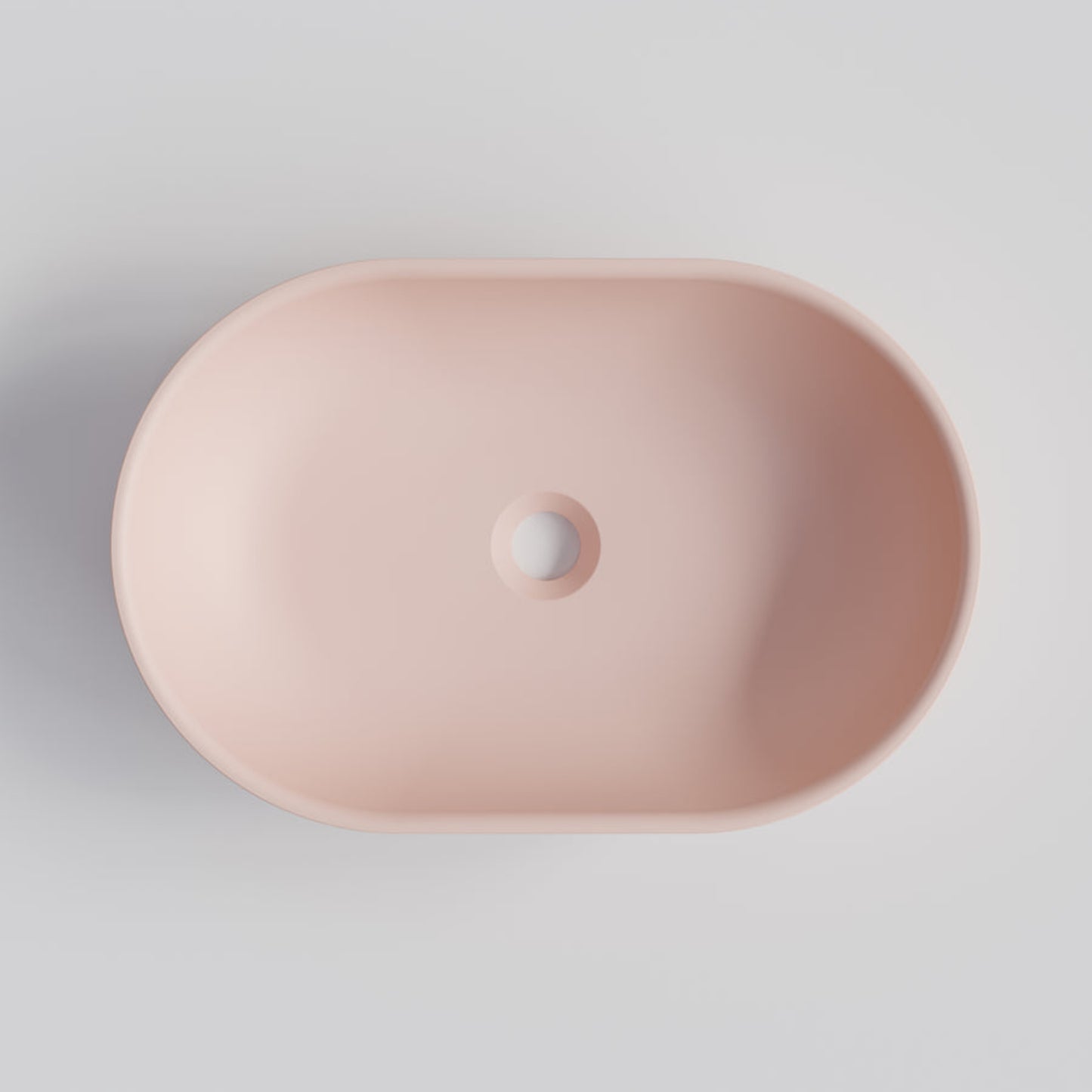 OVAL PINK CONCRETE BATHROOM BASIN