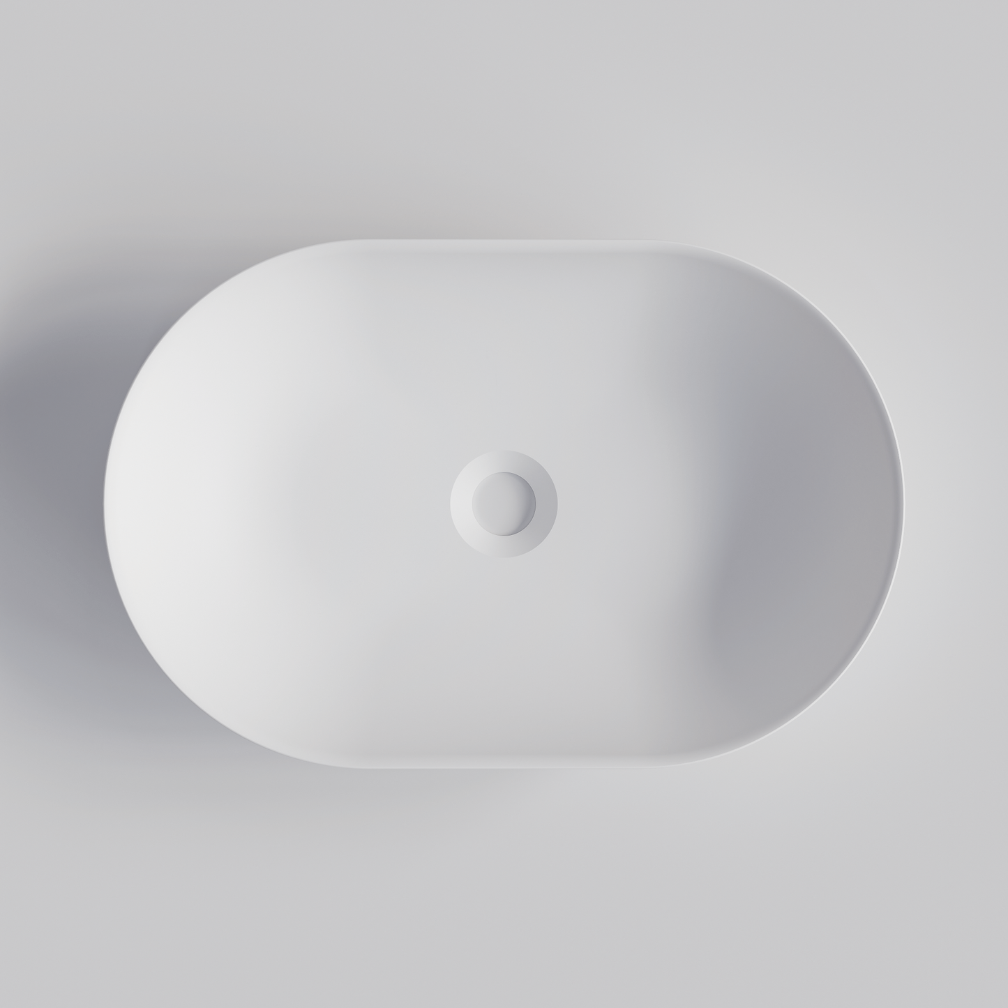 OVAL MATTE WHITE VILLASTONE BATHROOM BASIN