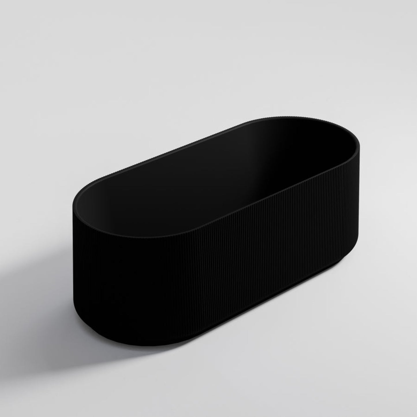 PILLAR ACRYLIC 1700 FREESTANDING BATH MATTE BLACK