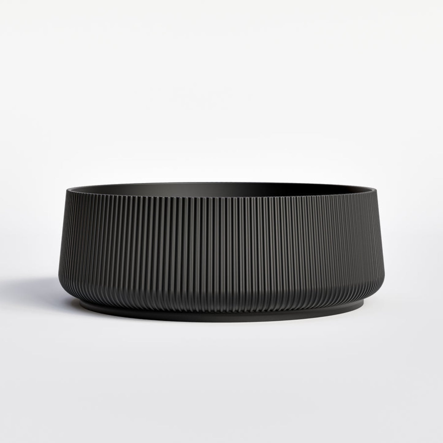 ROUND MATTE BLACK PILLAR BATHROOM BASIN