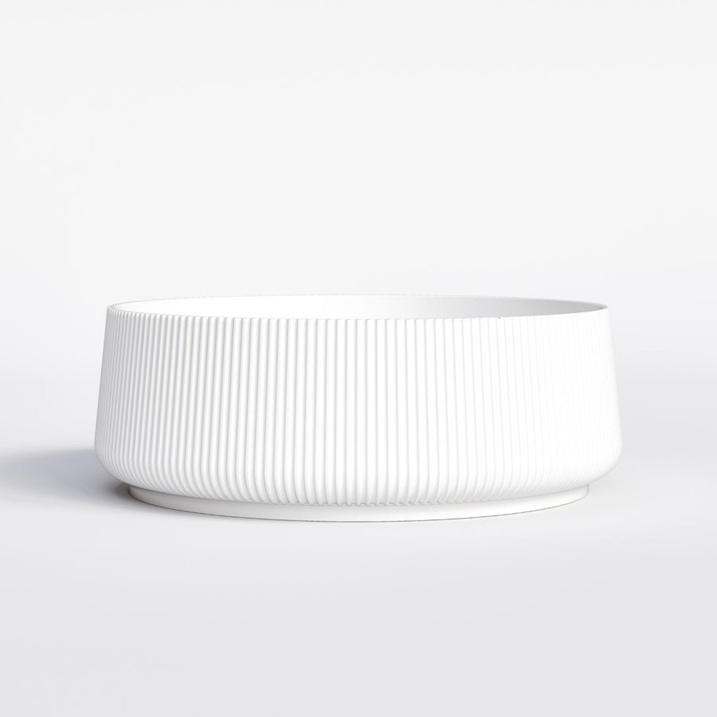 ROUND MATTE WHITE PILLAR BATHROOM BASIN