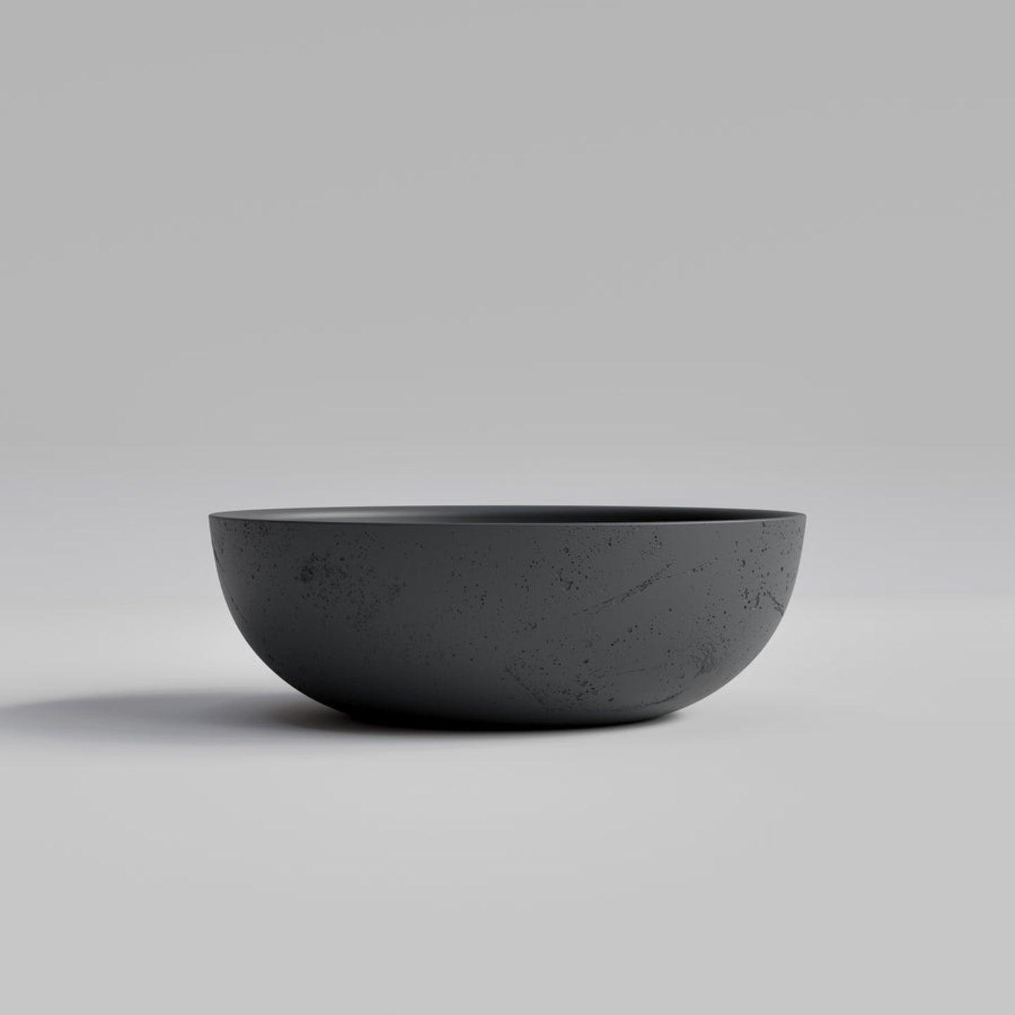 ROUND DARK GREY CONCRETE BATHROOM BASIN