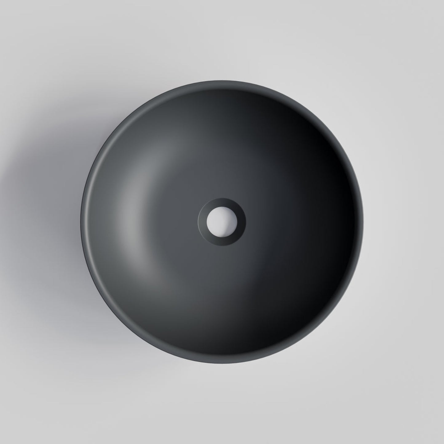 ROUND DARK GREY CONCRETE BATHROOM BASIN