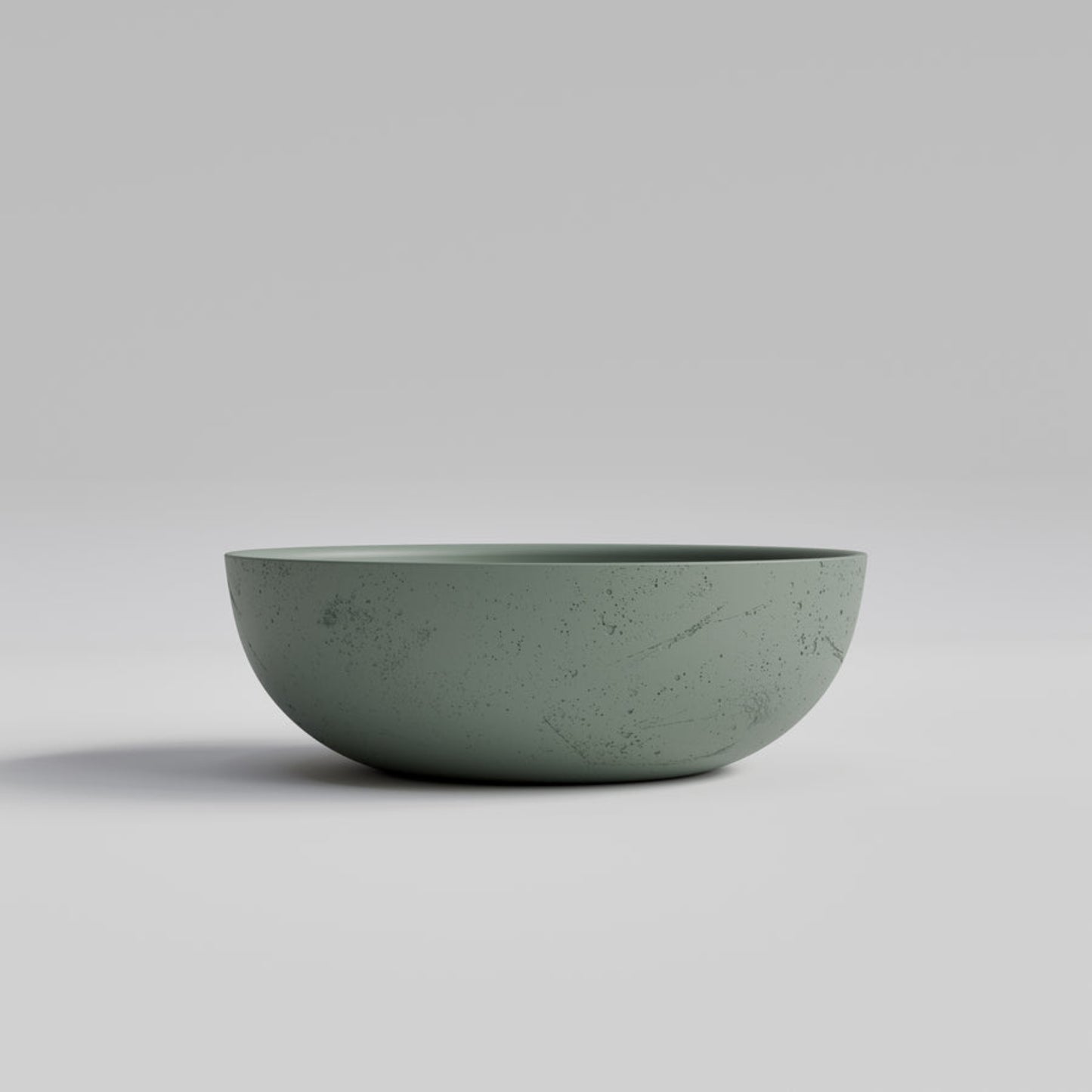 ROUND GREEN CONCRETE BATHROOM BASIN