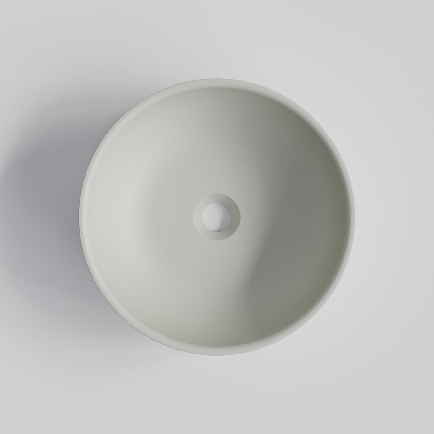 ROUND LIGHT GREY CONCRETE BATHROOM BASIN