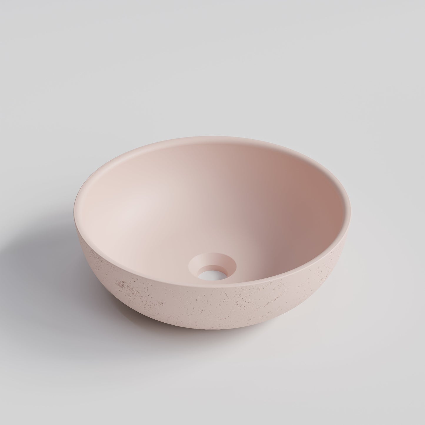ROUND PINK CONCRETE BATHROOM BASIN