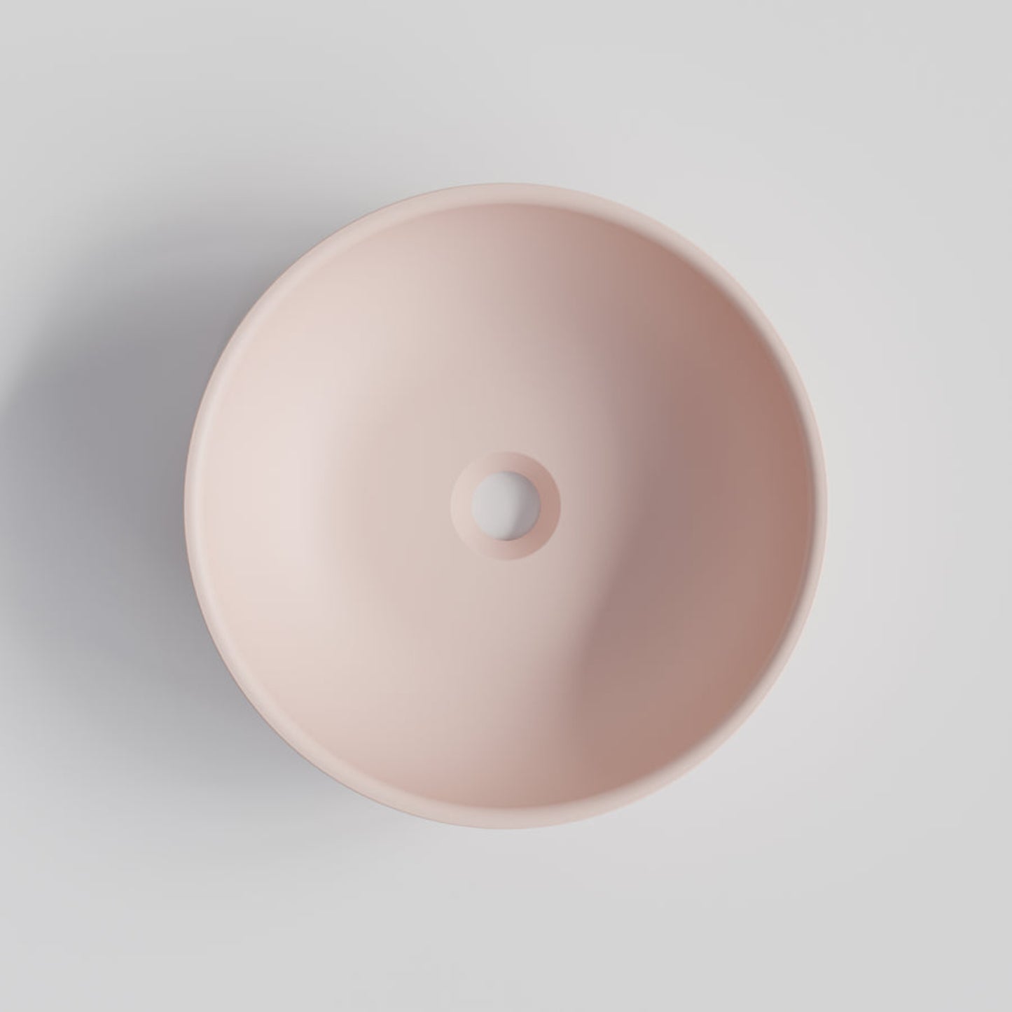 ROUND PINK CONCRETE BATHROOM BASIN