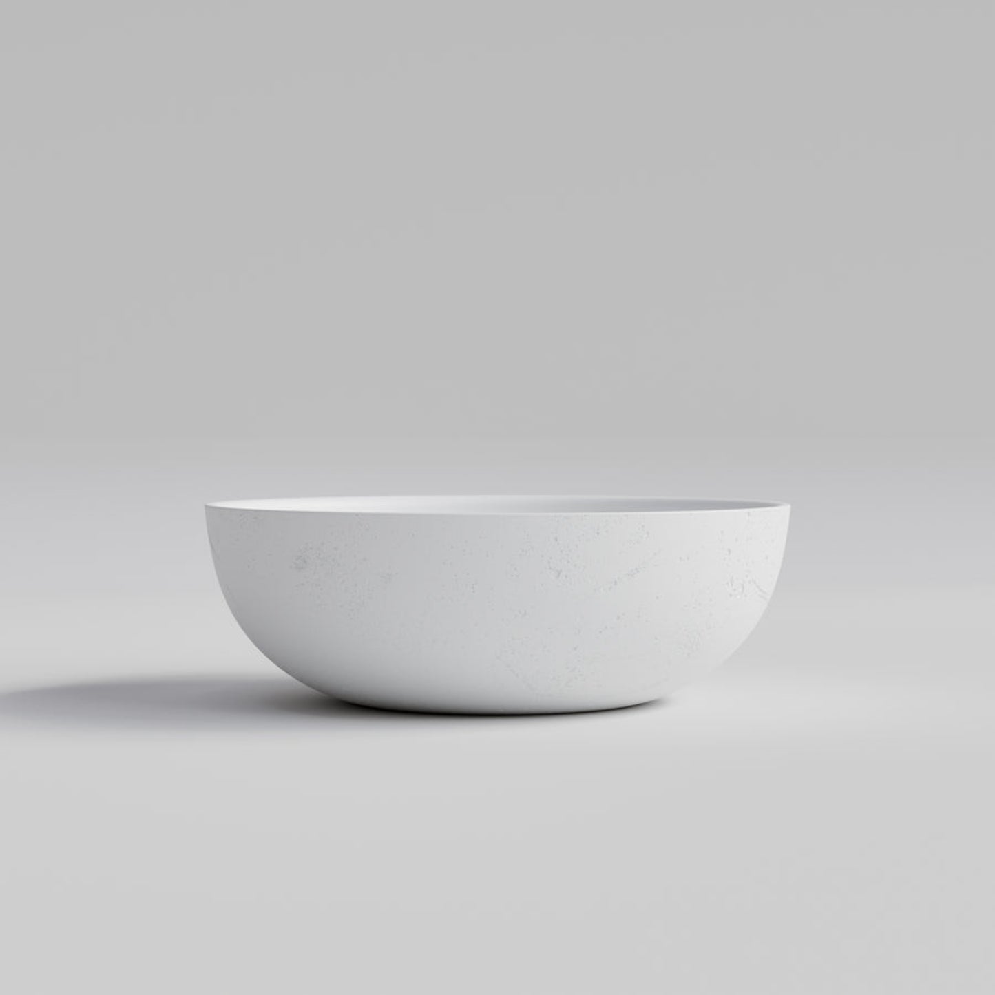 ROUND WHITE CONCRETE BATHROOM BASIN