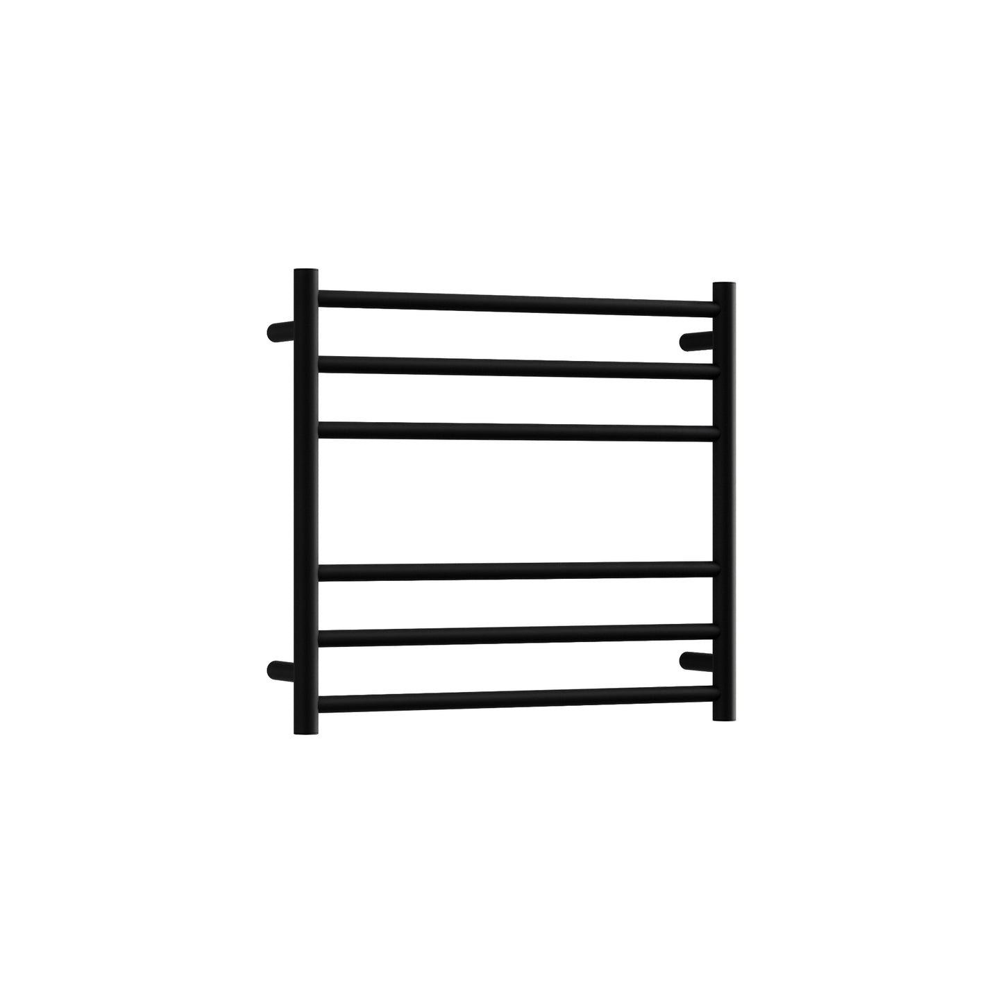 CODE ROUND HEATED TOWEL LADDERS 600X650 MATTE BLACK
