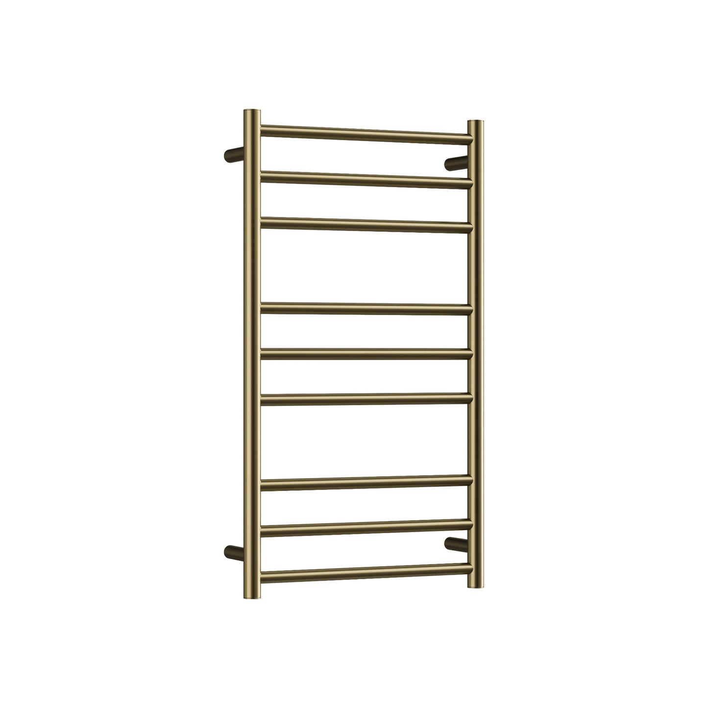 CODE ROUND HEATED TOWEL LADDERS 900X500 BRUSHED BRASS