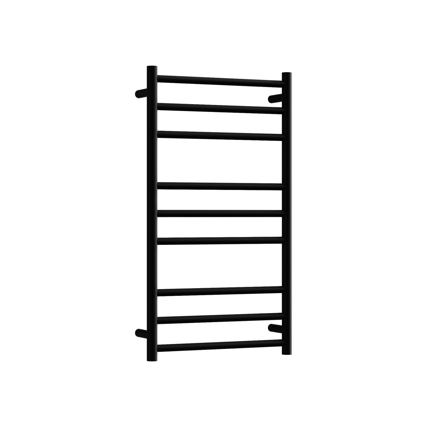 CODE ROUND HEATED TOWEL LADDERS 900X500 MATTE BLACK